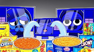 Incredibox Sprunki - Jevin Microwave Family Family Convenience Store Food Mukbang Animation Asmr