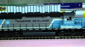 Custom Weathered Athearn RTR SD40-2 NS #3329 with Tsunami Sound and LED Lighting