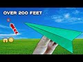 How to make paper plane that's fly far || Paper Plane over 200 Feets !