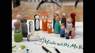 Peg Dolls - Made with McHarper Week 1, episode 2 - art tutorials crafts at home