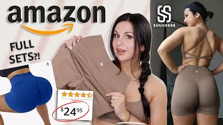 LET'S TEST AMAZON ACTIVEWEAR SETS UNDER $30! | SUUKSESS TRY ON HAUL REVIEW #amazon