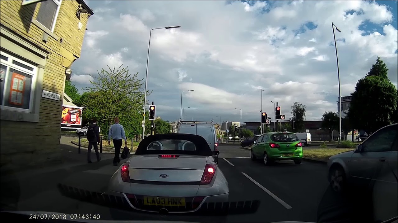 West Yorkshire's Caught on dash cam - CRASH!! and lots of red light ...