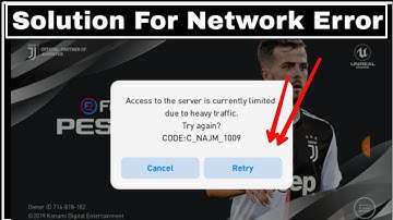 Solution For Network error due to heavy traffic / 100% Solution #pes2020