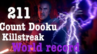 (World Record) Star Wars Battlefront 2 - 211 Count Dooku Killstreak/Gameplay On Yavin IV