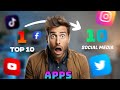 Top 10 social media apps in 2024   top10 top toptrending socialmedia youtube instagram