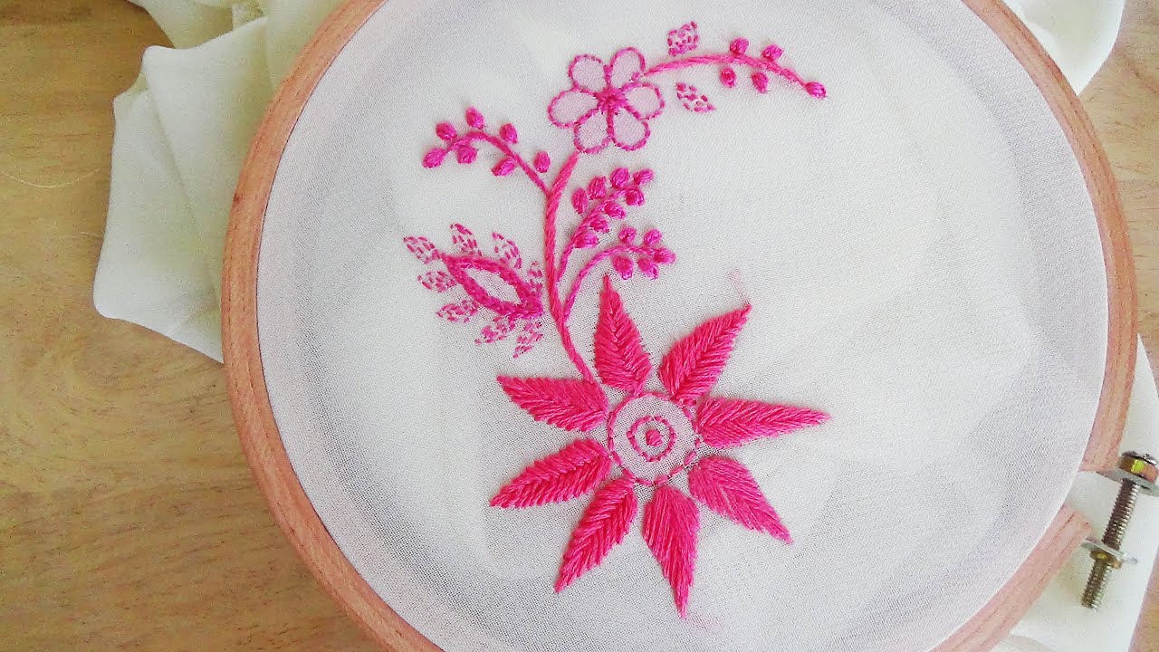 Hand Embroidery Chicken Kari embroidery YouTube