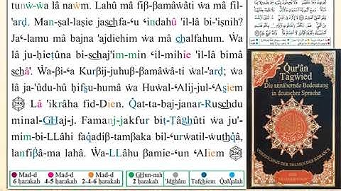 ختمة من مصحف التجويد باللغة الألمانية الصفحة رقم 42