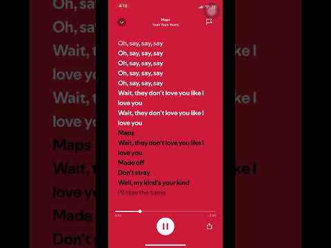 Maps Yeah Yeah Yeahs Spotify Lyricsaudio Songlyrics Lyrics Audio