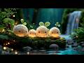 🔴 【24/7 LIVE】 Lumas' Glowing Waterfall Night ✨ | Gentle Celtic Music for Work &amp; Calm