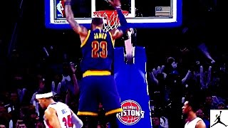 LeBron James Dunk Party vs  Detroit Pistons!  03.09.17