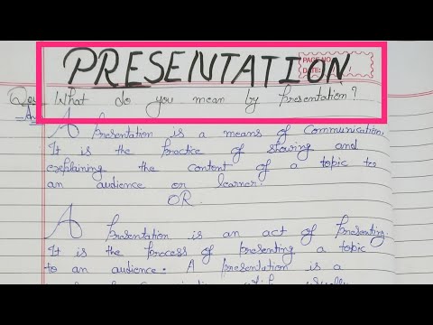 Video: Hva er meningen med presentasjon?