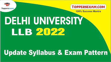 DELHI UNIVERSITY LLB Exam Pattern 2022 | Sample Paper | Test Series | Booklet | Important MCQ