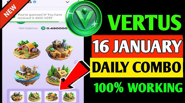 Vertus Combo Cards Today 16 January | Vertus Daily Combo | Vertus Combo Cards | Vertus Combo