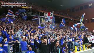 La Nord a Sampdoria Salernitana “Forza Doria Ale” sulle note di Go West