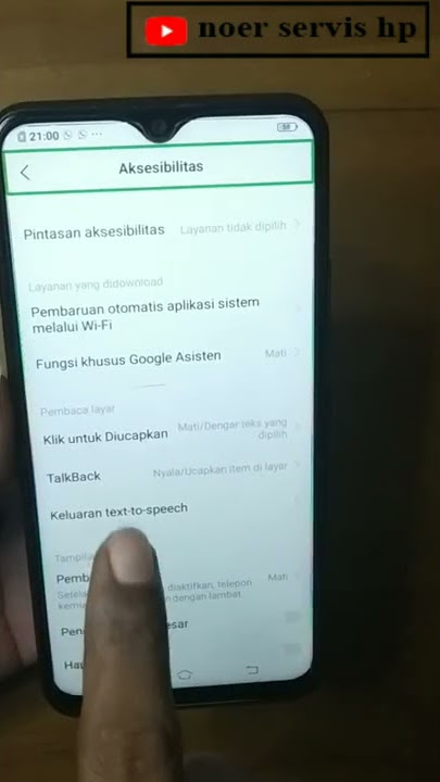 Menonaktifkan Talkback Vivo Y12 dari pengaturan