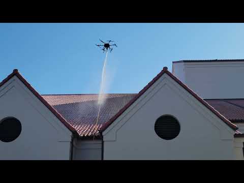 Cleaning A Church Roofs With A drone!