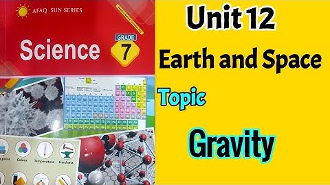 AFAQ sun series Science Class 7 Unit 12 | Earth and Space | Gravity