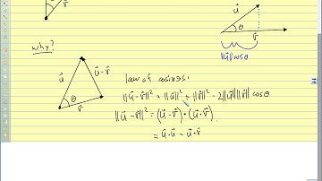 Calc II 2017 11.3 Dot Product and Vector Projections