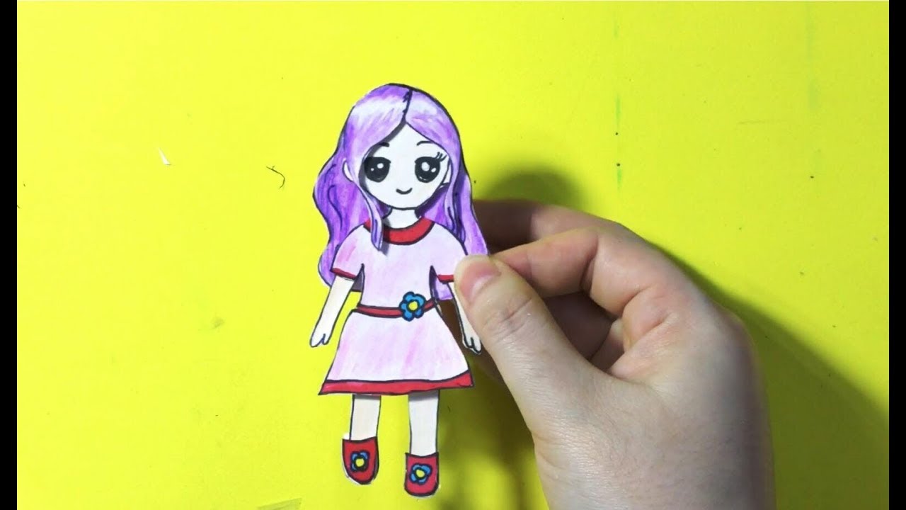 Hướng Dẫn Làm Búp Bê Giấy Đơn Giản - Make Paper Doll - Youtube