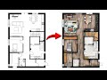 [PART 01] Easy Plan Render | Single House Plan Render in Photoshop 2023