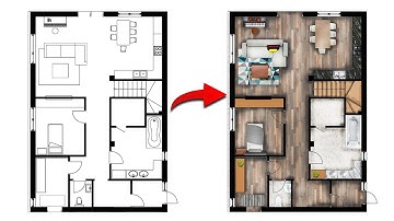 [PART 01] Easy Plan Render | Single House Plan Render in Photoshop