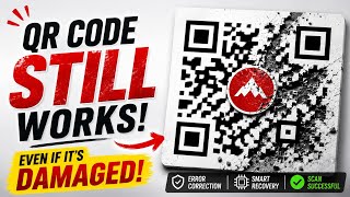 A Qr code still works even if it is damaged || explained in 3d animation