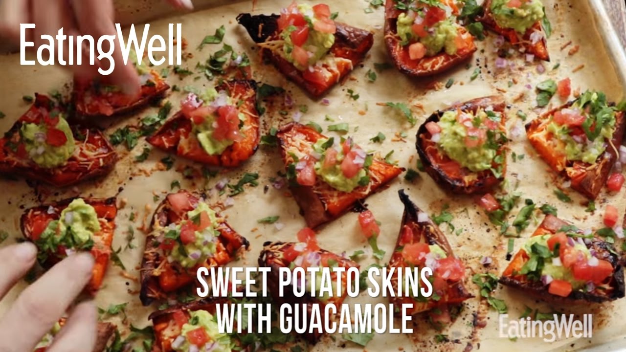 How to Make Sweet Potato Skins with Guacamole - YouTube