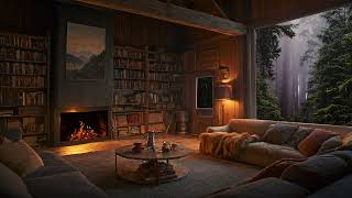 Relaxing Cabin in the Woods | Fall Asleep Fast with Soothing Rain & Crackling Fire