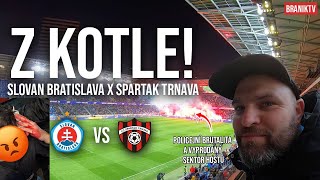 Z🔥KOTLE! Tekla krev! Derby na Slovensku! Policejní brutalita? SLOVAN- TRNAVA