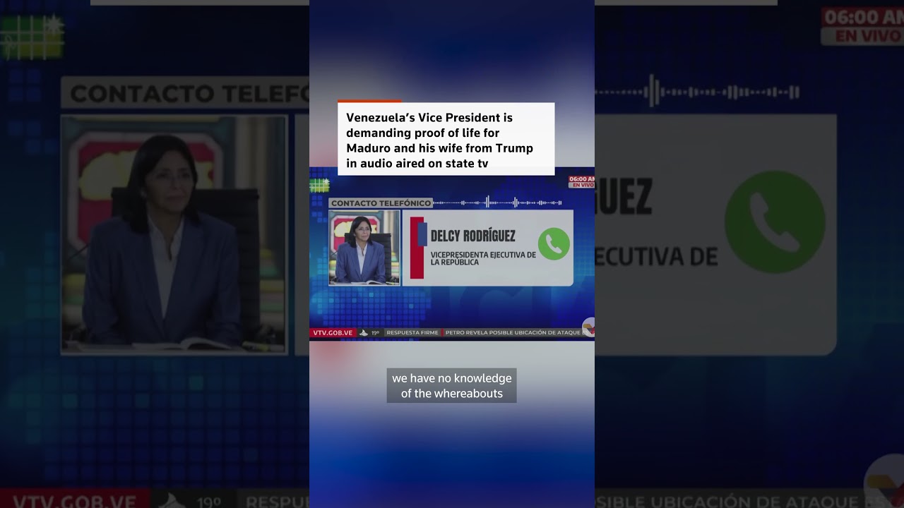 Venezuelan VP demands ‘proof of life’ of Maduro and wife from Trump