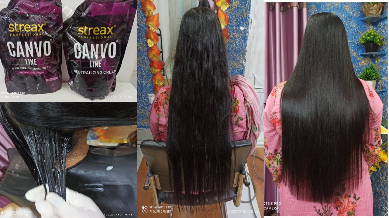 CANVO straightening cream দিয়ে রিবন্ডিং করার নিয়ম। permanent hair straightening YouTube