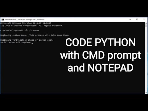 How to Code Python with CMD prompt and Notepad | Hindi Tutorial | DOS ...