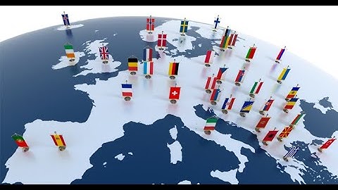 European Map: Countries, Capitals and National Flags .