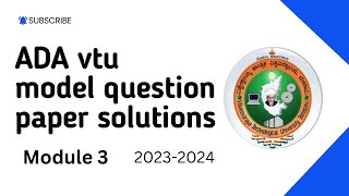 ADA model question paper solutions #vtu #vtunotes #avltrees #avlrotations