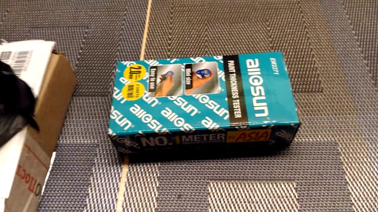 Толщиномер ЛКП ALLSUN EM2271 распаковка - YouTube