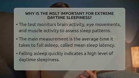 Why Is The MSLT Important For Extreme Daytime Sleepiness? - Sleep Apnea Support Network