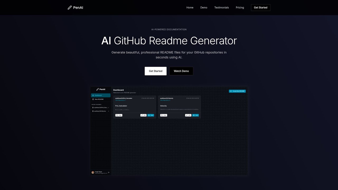 🔥 Watch how this AI tool generates README files for your GitHub ...