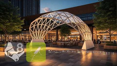 Parametric Design Tutorial Arched Structure Space frame Using Grasshopper for Rhino 8 3D