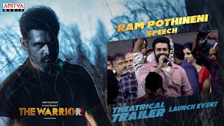 Hero Ram Pothineni Speech | The Warriorr Theatrical Trailer Launch LIVE | Krithi Shetty | DSP