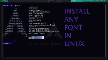install any font in linux (ft Nerd Fonts)