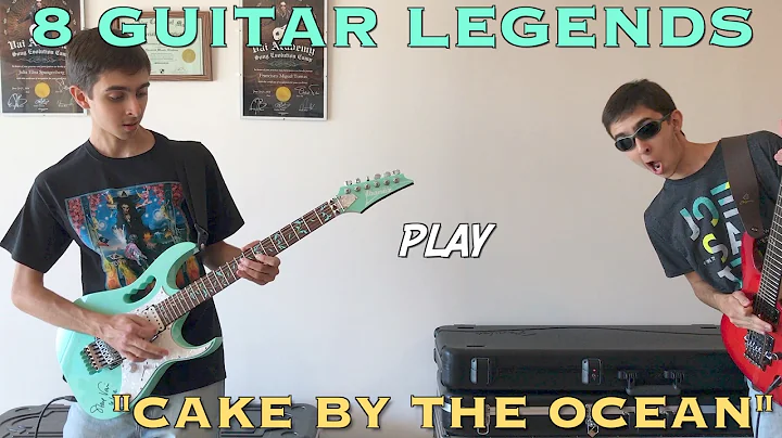 "Cake By The Ocean" played by 8 Guitar Legends