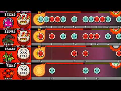 太鼓の達人 ムラサキver カラメルタイム★【全難易度同時再生】