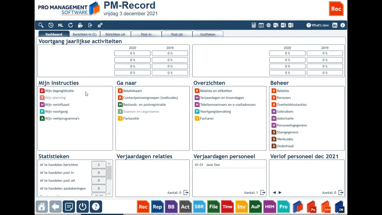 Pro Management Software instructie nieuwe jaarmap aanmaken in File YouTube