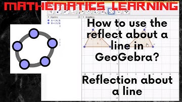 GeoGebra Demonstration| How to use the reflect about a line in GeoGebra