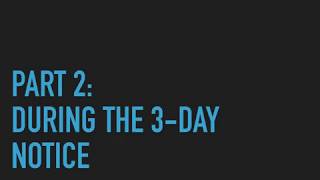 Eviction Web Series - Part 2 During the 3-Day Notice
