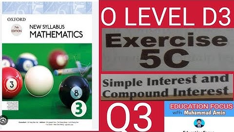 OXFORD 7TH EDITION| NEW SYLLABUS MATHEMATICS 3|EXERCISE 5C|QUESTION 3|O LEVEL|D3MATH|