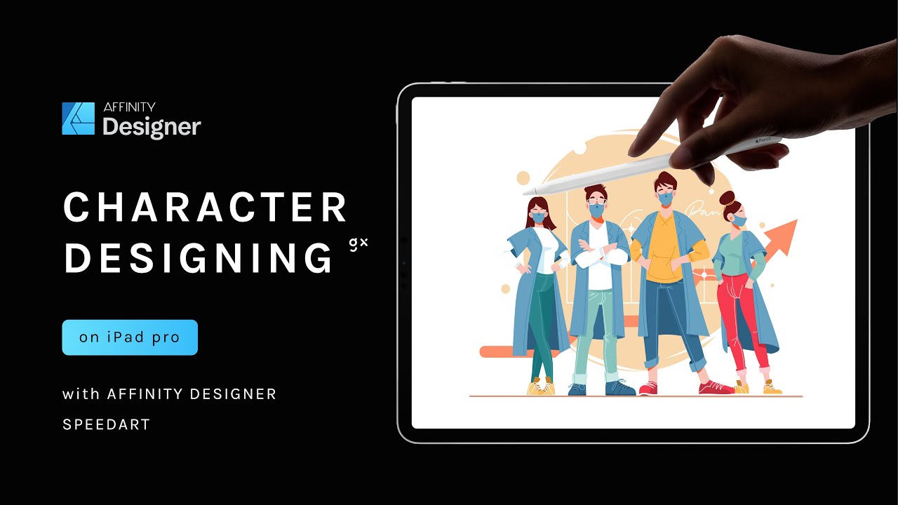 Medical Characters Design - Affinity Designer on iPad Pro (Speedart)
