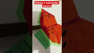 Making a watermelon squishy #craft #watermelon Update