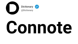 Connote Meaning In English