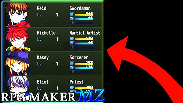 RPG MAKER: MZ TUTORIAL | ACTORS AND CLASSES